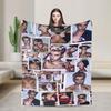 Poplar Singer Justins Biebers Christmas Warm Soft Blanket Plush Throw Blanket Street Outdoor Flannel Bedspread Sofa Bed Cover