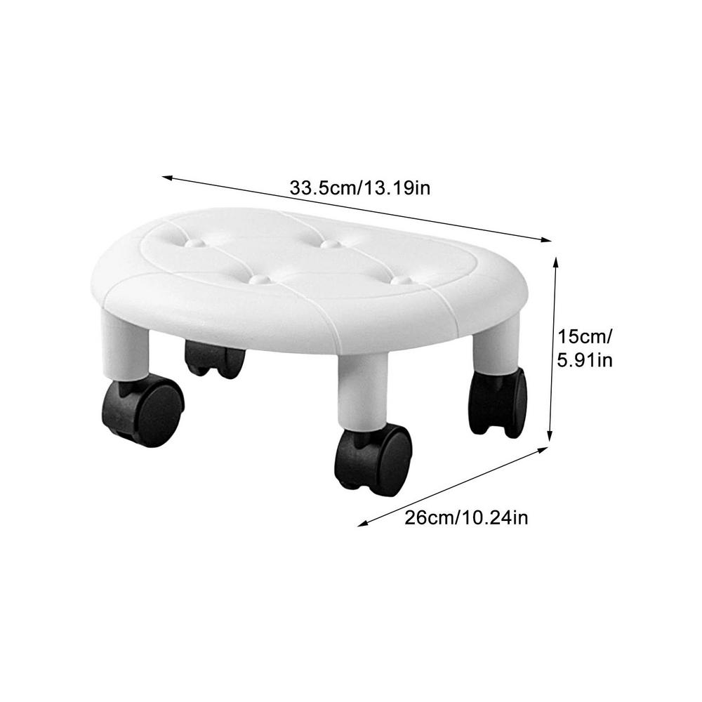 Low Rolling Stool Household Pulley Low Mini Comfortable Portable Ground Stool Casual Moving Small Chairs 360 Degree Swivel
