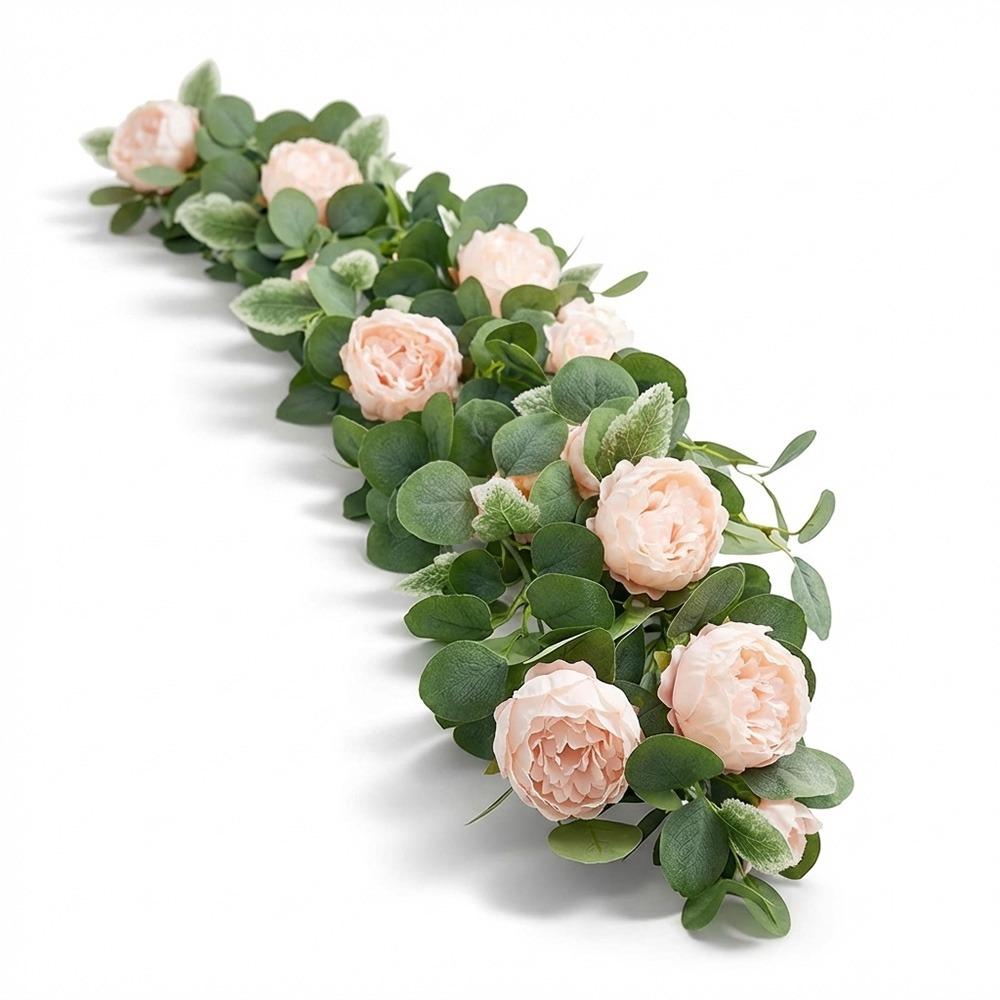 

Multicolor Artificial Poeny Vine Photo Props Wall Ornament Fake Flower Vines DIY Accessories Poeny Silulation Flower розовый