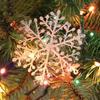 Glitter Christmas Snowflakes Ornaments Xmas Tree Large Snow Flake Pendents Hanging Decorations Navidad Party Home Decorations