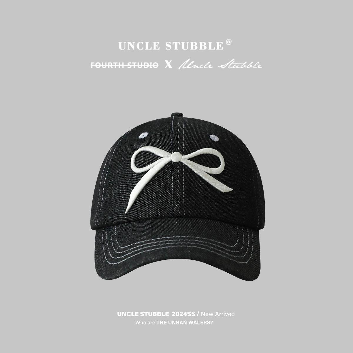 

Stylish Daejeon Korean Bowknot Baseball Cap For Women Casual Spring Summer Sun Protection чорний