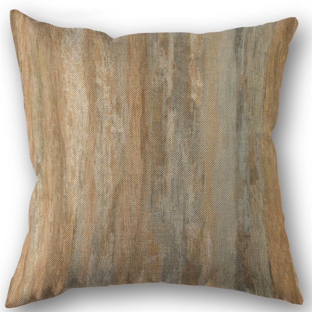 Wood Texture Pattern Pillowcase Wedding Decorative Linen Pillow Case For Home Pillow Cover 45X45(One Sides)