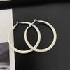 Trendy Big Round Hoop Earrings for Women Statement Zircon Trendy European Pink Rose Geometry Circle Dangle Earrings Gift