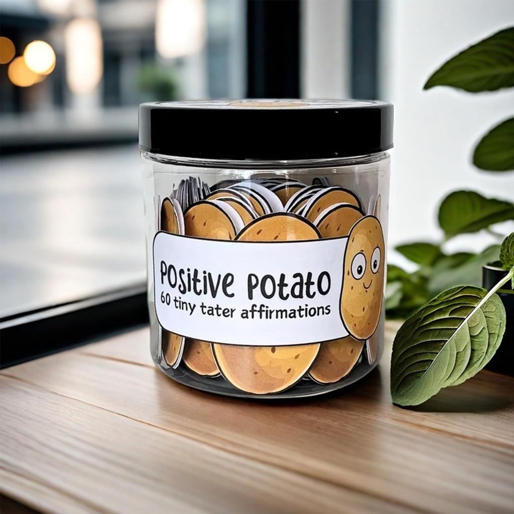 Karty s pozitivními afirmacemi, Sklenice s pozitivními zprávami a afirmacemi, Dekorativní sklenice jako dárek pro úlevu od úzkosti (60 dní karet)