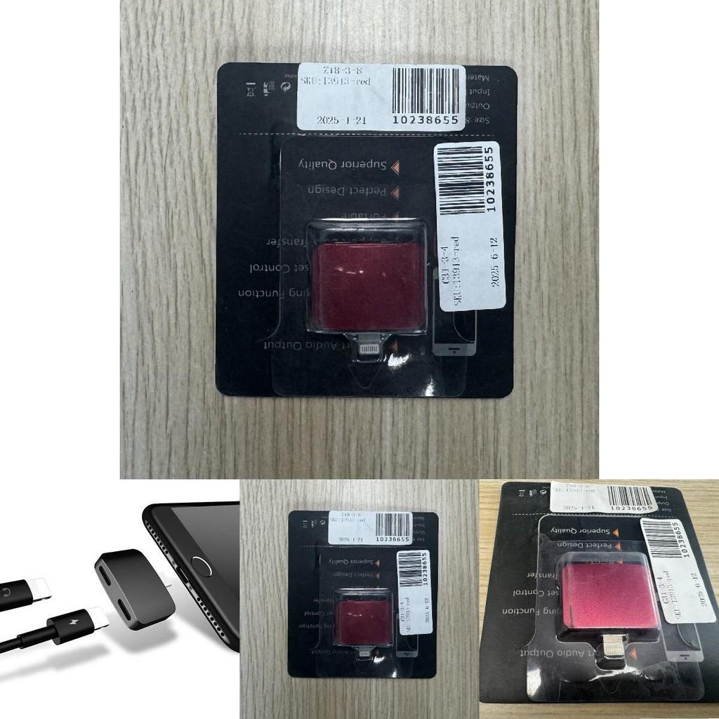 Apple Lighting To Usb Headphone Adapter With Dual Function For Iphone Audio And Charging