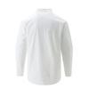 Camicia da uomo in cotone e lino, stile retrò, taglie forti, tinta unita, a maniche lunghe, con bottoni e collo alto, primavera autunno, all'aperto