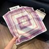 May Kaji Cashew Flower Square Scarf Retro Men's Silk Scarf Buckle British Style Scarf Men's Paisley Pattern Small Scarf Women