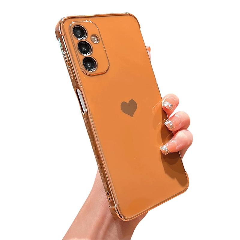 

Чехол с гальваническим покрытием и сердечком для Samsung Galaxy S25 S24 S23 Ultra Plus FE A16 A26 A36 A56 A15 A25 A35 A55 A14 A24 A34 A54 Galaxy S25 коричневый