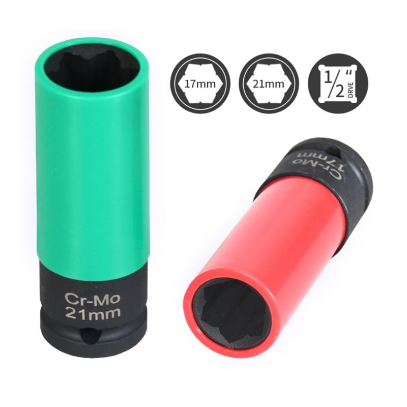 Fälgmutternyckel, 17mm/21mm Blommönster, Ersättning för S-klass Skyddande Fälgmutternyckel