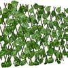 Ivy Vine Wooden Fence Panel - Artificial Plant Courtyard Screening Decoration