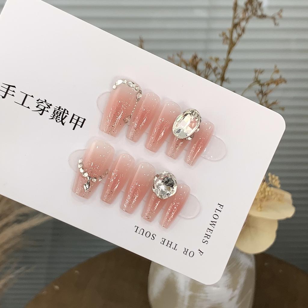 Frühling und Sommer Errötendes Silber Blinken Kleiner Diamant K9 Diamant Süßer Pfirsich Kann Entfernt und Getragen Werden