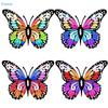 4Pcs Metal Butterfly Wall Decor, Butterfly Outdoor Wall Art For Fence Garden Yard Room Patio Balcony Decorations