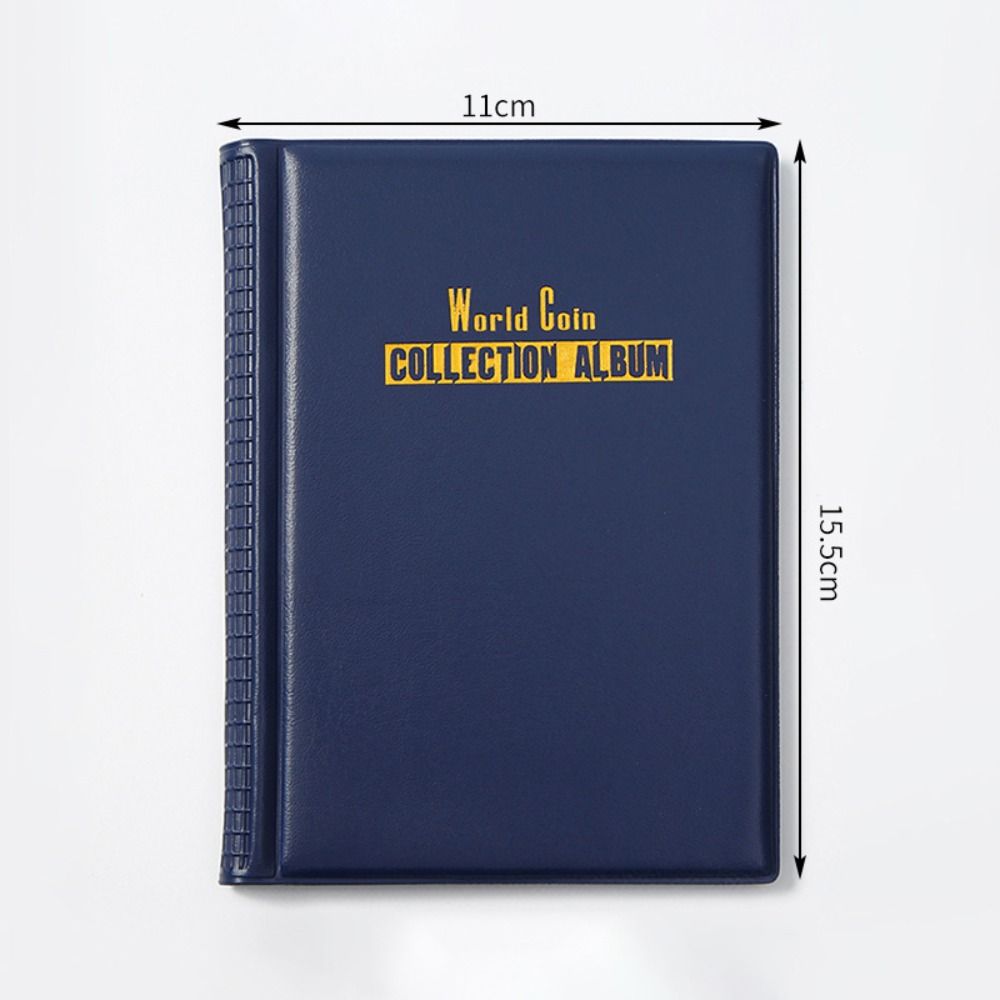PU Leather Coin Album 120 Grids Collecting Money Organizer Portable Storage Bags  Gifts