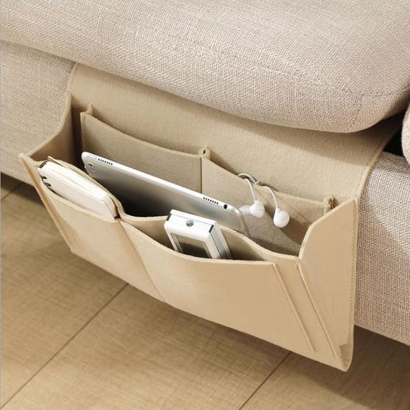 Hängende Aufbewahrungstasche für das Bett Handy Fernbedienung Taschentuch Aufbewahrungstasche Hängende Aufbewahrungstasche für Bücher am Bett Haushaltsgegenstände