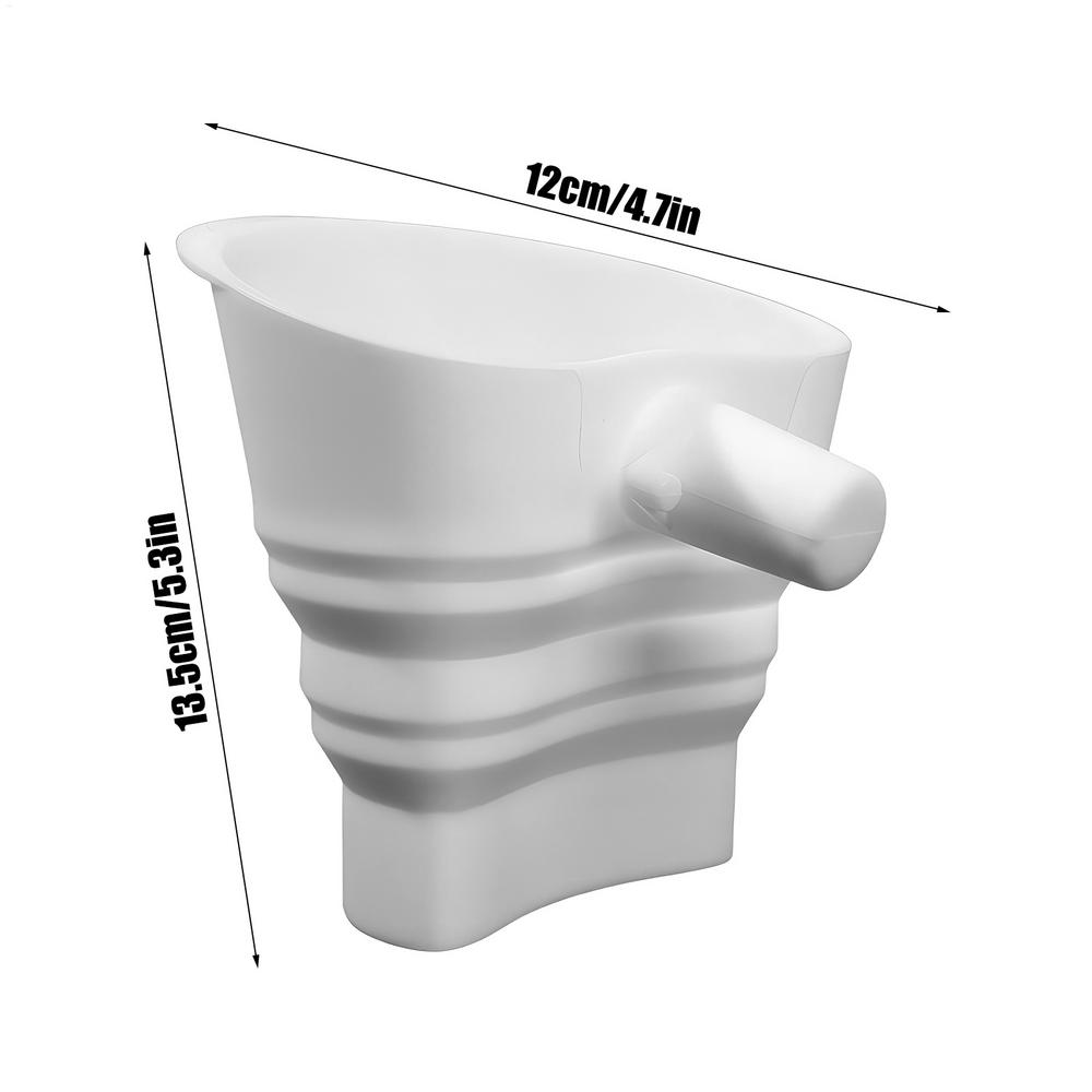 

Воронка для муки для стационарного миксера, пищевой силикон, складная, воронка для выпечки, наклонная под углом 30 градусов, воронки для пересыпания сухих ингредиентов белый