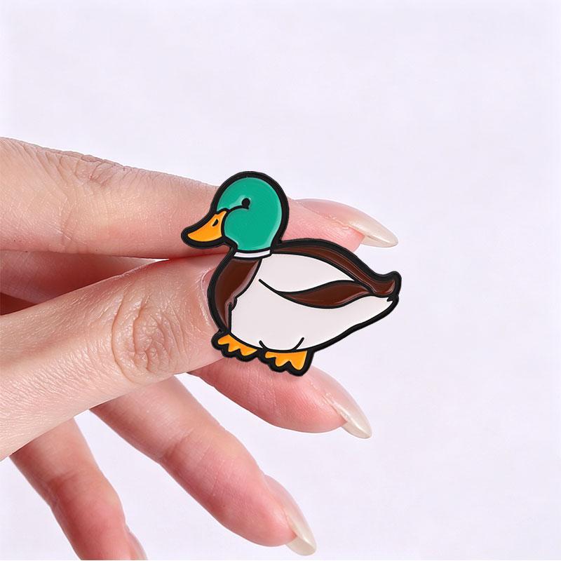 Mallard Duck Badge Wild Ducklings Enamel Pins Cartoon Waterfowl Brooches Nature Animal Lover Accessories Bag Decor