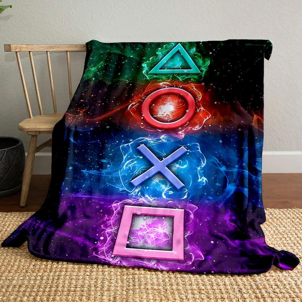 

Playstation Buttons Galaxy Blanket bedroom Blanket for Livingroom Couch lunch break Soft Cozy throw for Friend s festival Gift 80cm x 120cm