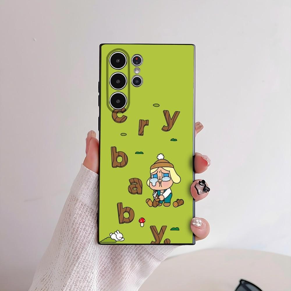 Cute C-Crybaby Doll Phone Case For Samsung Galaxy S25 S24 S22 S23 Ultra S21 S20 Plus 5G Frosted Non-Slip Full Cover Soft Case