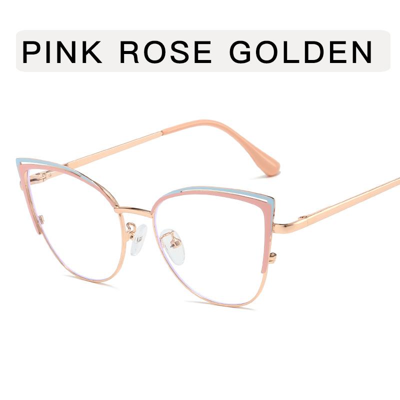Cat Eye Shape Woman's Eyeglasses European American Stylish Women's Glasses Blue Light Blocking Eyeglass Frame