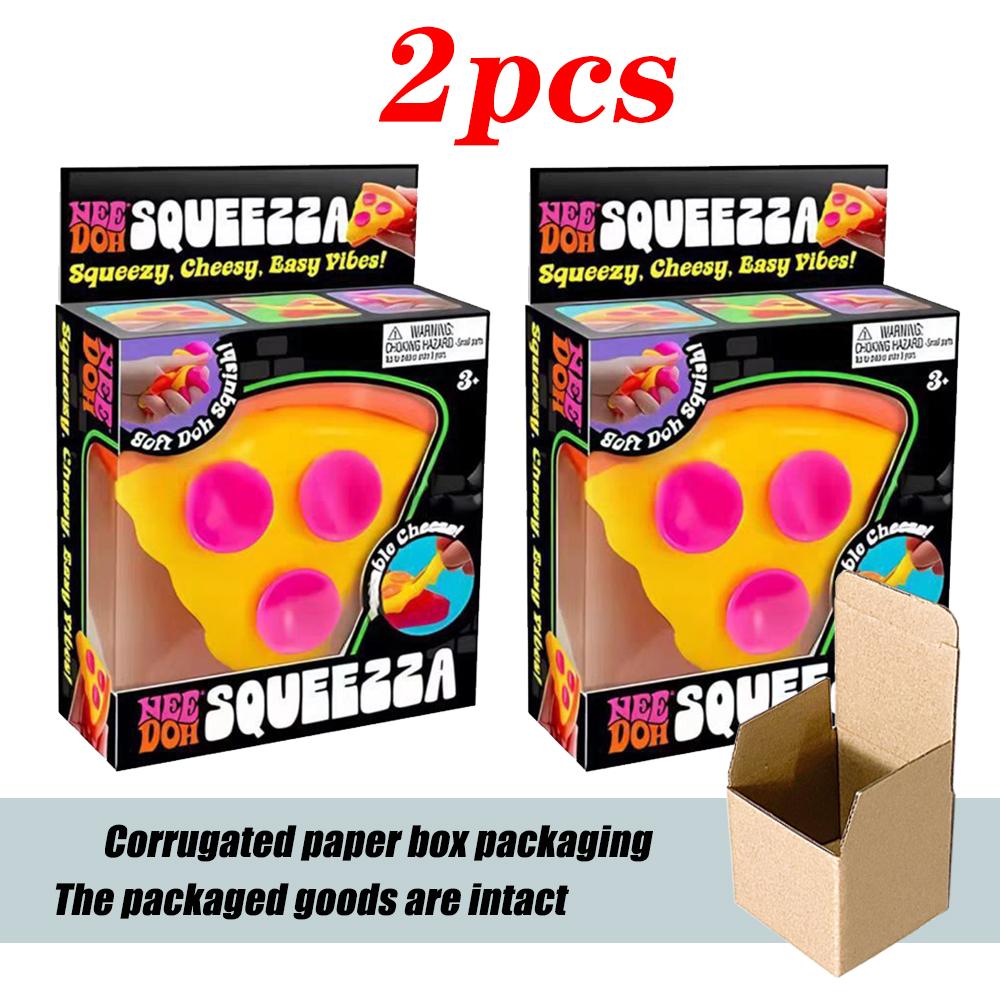 Needoh Peace O' Cake Pizza Fusselball Quetschspielzeug Nee Doh Eiswürfel Stress Fidget Sensorisches Spielzeug Stressabbau Langsam Rückprallende Spielzeuge