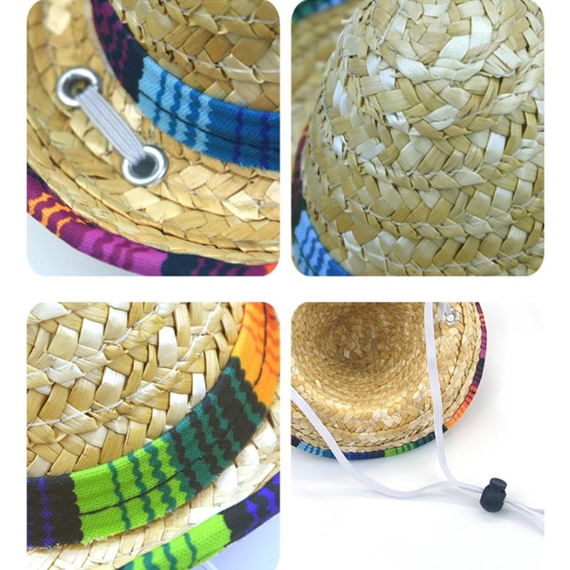 Summer Pet Visors Hat Cute Mexico Style Hat for Dogs Cat Dress Up Supplies Lovely Carnivals Outdoor Hat Pet Accessory