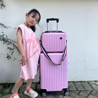 Juego de equipaje multicolor para padres e hijos: Equipaje de Mano de 12" y 20" con Opción de Bandolera y Ruedas Universales
