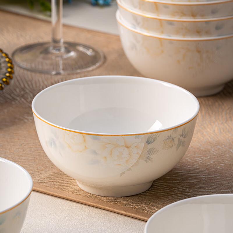Haoya Jingdezhen Flower Fairy Ceramic Rice Bowls (Set of 4)