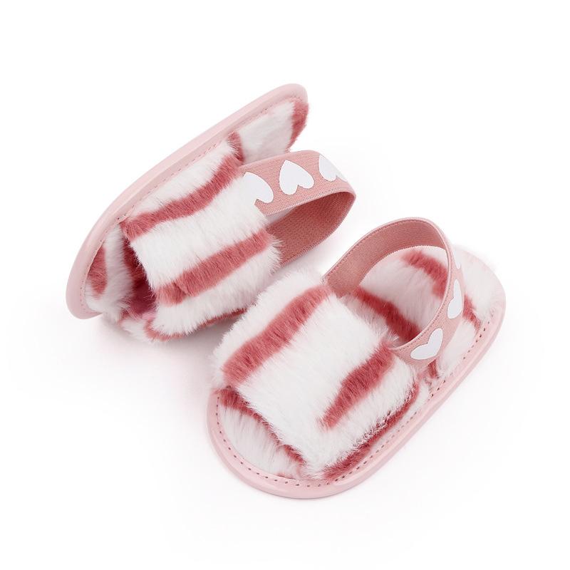 2025 Neue Baby Jungen Mädchen Sandalen Flauschige Babyschuhe Neugeborenes Baumwolle Weiche Sohle Rutschfest Kleinkind Erste Lauflernschuhe Baby Hausschuhe Indoor