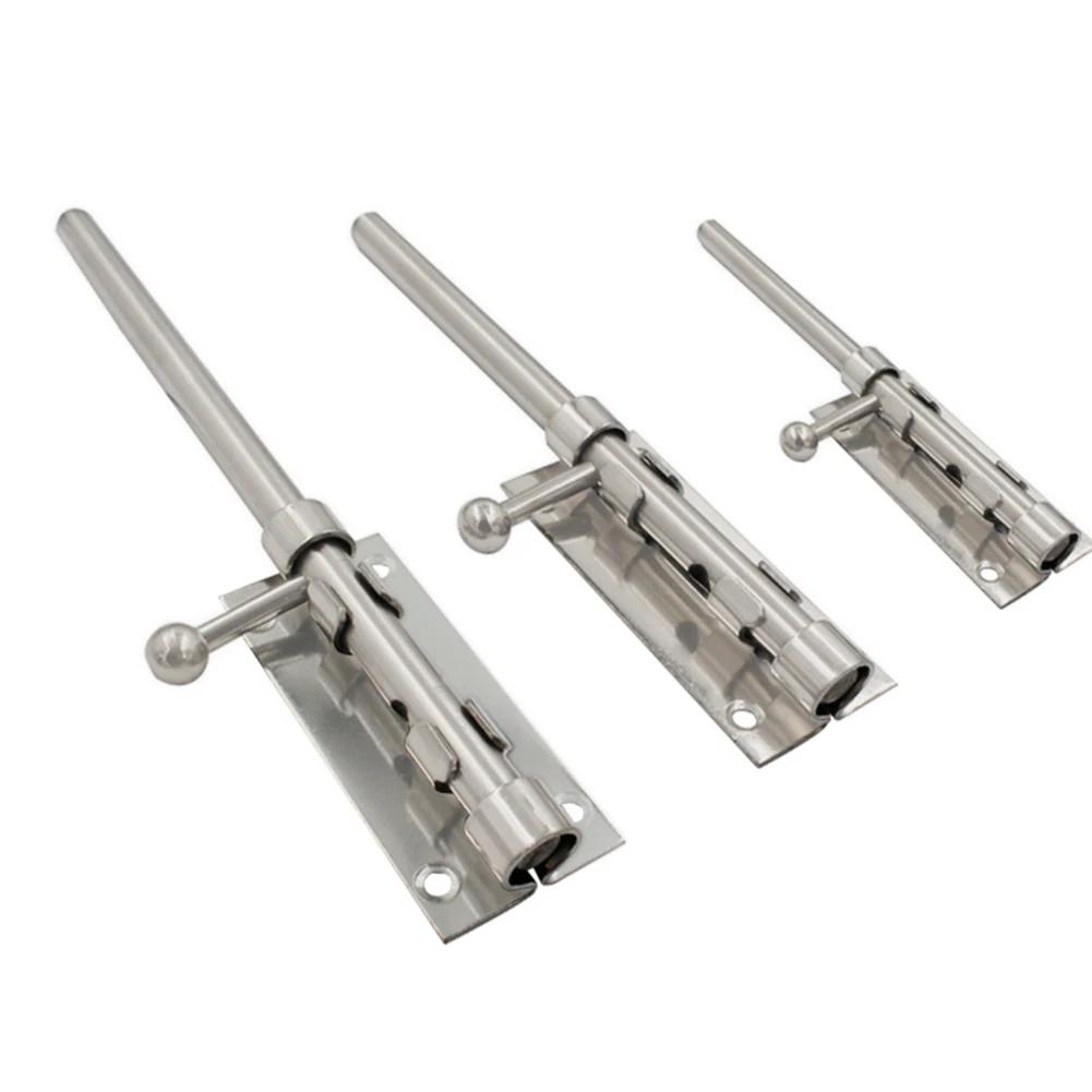 Chrome Door Latch Bathroom Door Lock DIY Installation 360° Installation Brushed Nickle Finish Extra Security For Bathroom