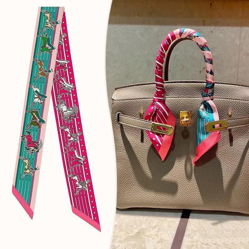 2024 Trendy Silk-Style Scarf Handle Wrap for Bags