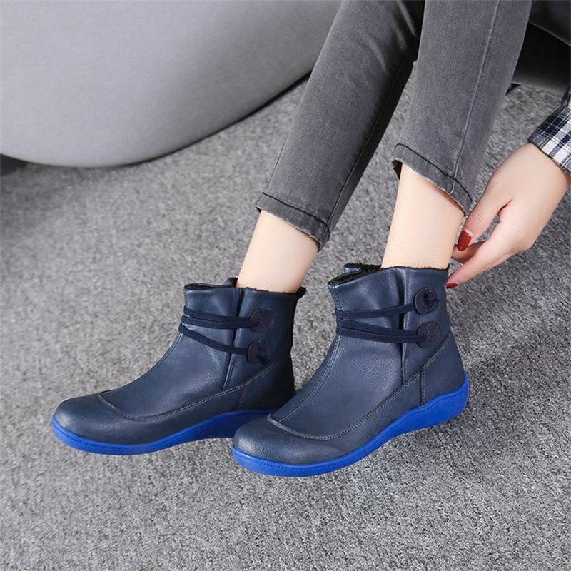 New European and American Autumn and Winter Short Boots Thick-soled Sports Lace-up Large-size Short Boots Martin Boots