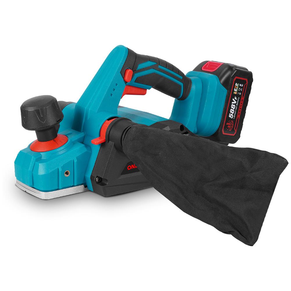 ONEVAN Electric Planer 82MM Handheld Electric Router Trimmer Woodworking Power Tool For Makita 18V Battery Pin