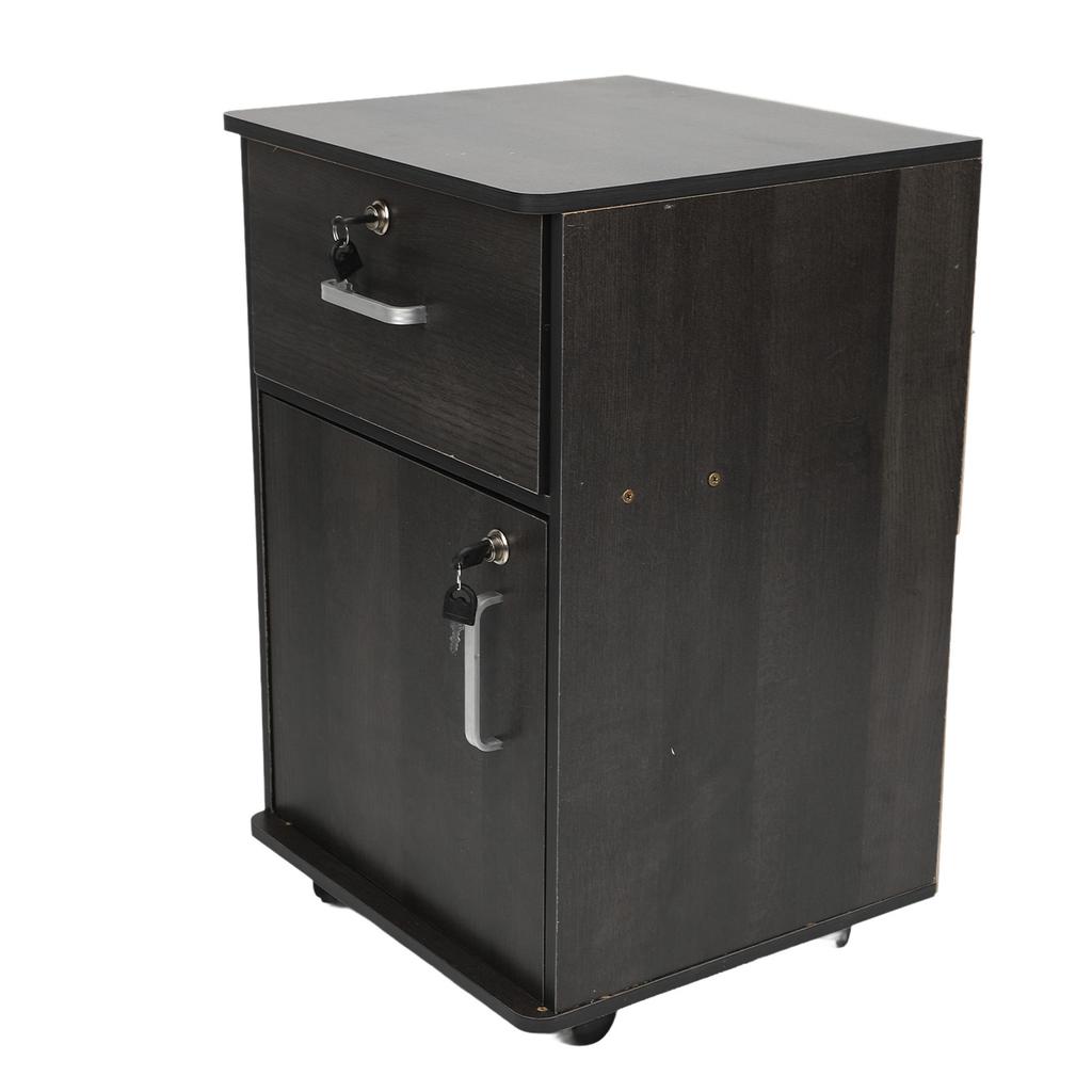 Mobile File Cabinet Multiple Drawers Sturdy Under Desk Rolling File Cabinet with Locks Wheels for Home Office Walnut