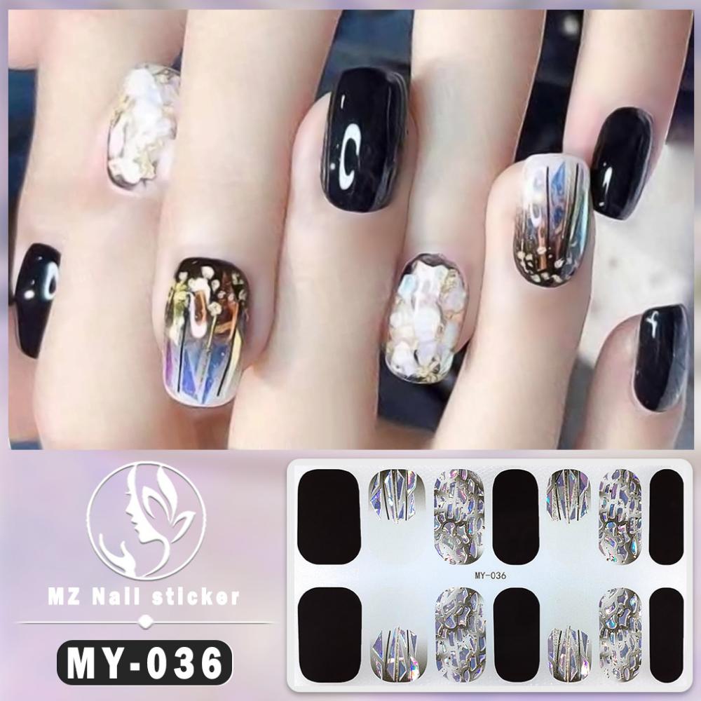 Dreidimensionaler wasserdichter No-Bake Gel-Nagellack-Film Vollsticker Imitations-Diamant-Nagelfilm-Papier Nagelfilm-Papier