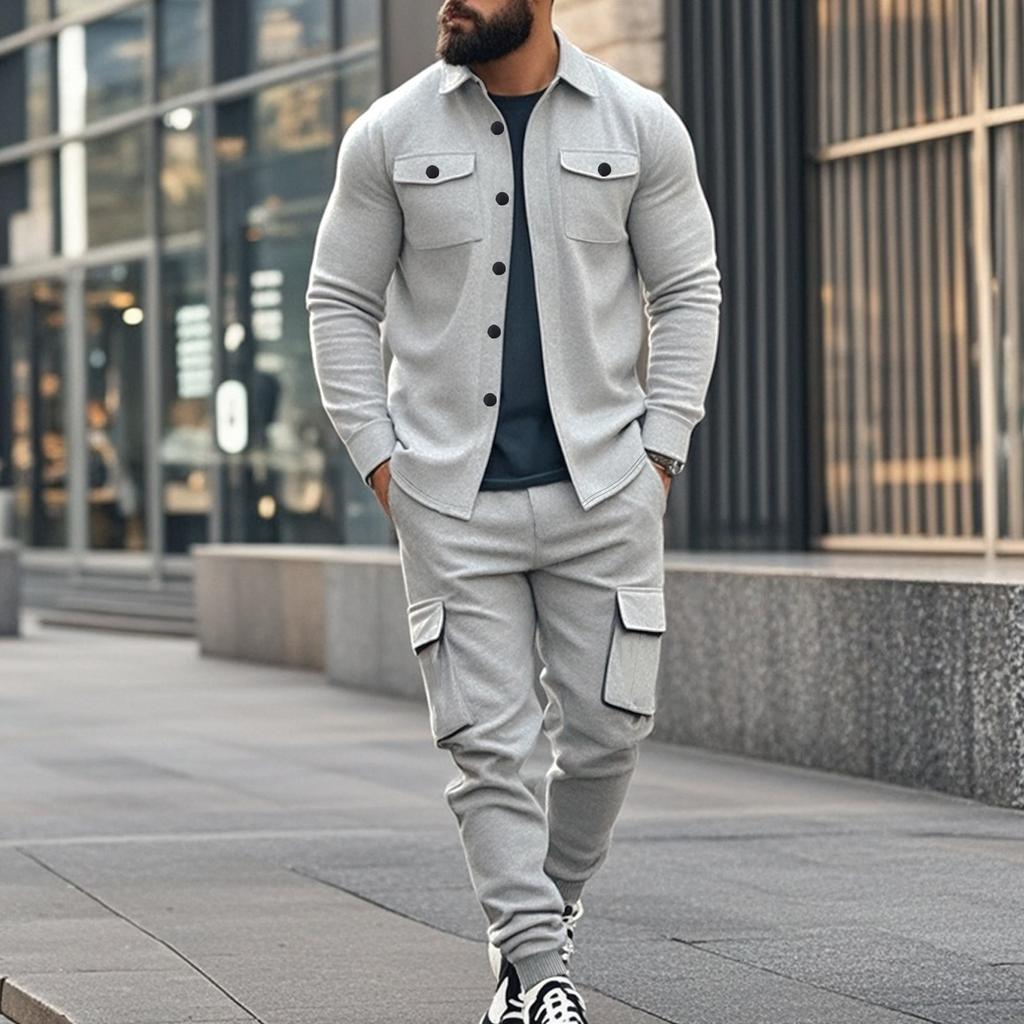 Outdoor Tactical Hunting Jacket for Men American Heavy Heavy Men's Overalls Lined with Sports Pants Shirt 2 Sets