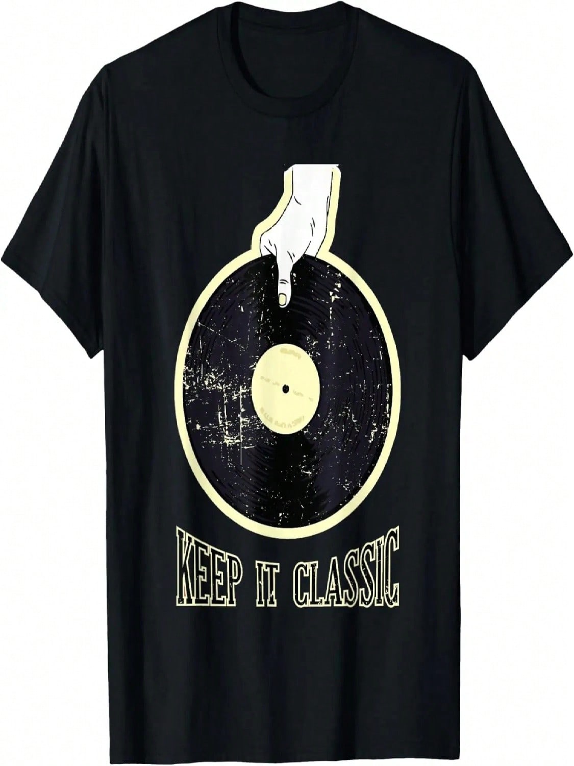 Vintage Vinyl Record Album Keep It Classic Design T-Shirt S разноцветный