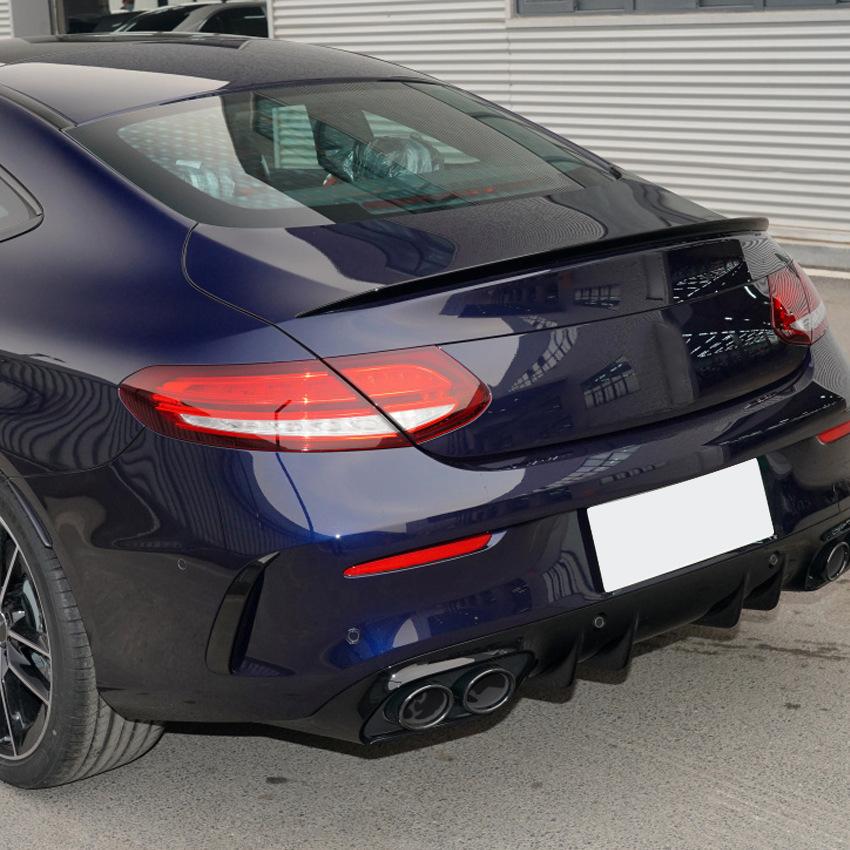 Rear Spoiler For Mercedes-Benz C-Class Coupe C205 C200 C260 AMG 2015-2021 Rear Wing Trunk Spoiler Decklid Lid Trim Splitter Lip