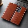 Crazy Horse Genuine Leather Flip Case for Samsung Galaxy S20 S21 S22 S23 S24 S25 S26 FE Plus Ultra Phone Cover Card Cases