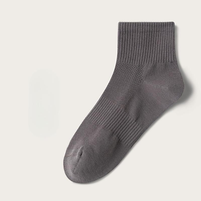 Men's Summer Pure Cotton Deodorant Mesh Sweat Absorbing Exercise 7A Antibacterial Boneless Tube Socks