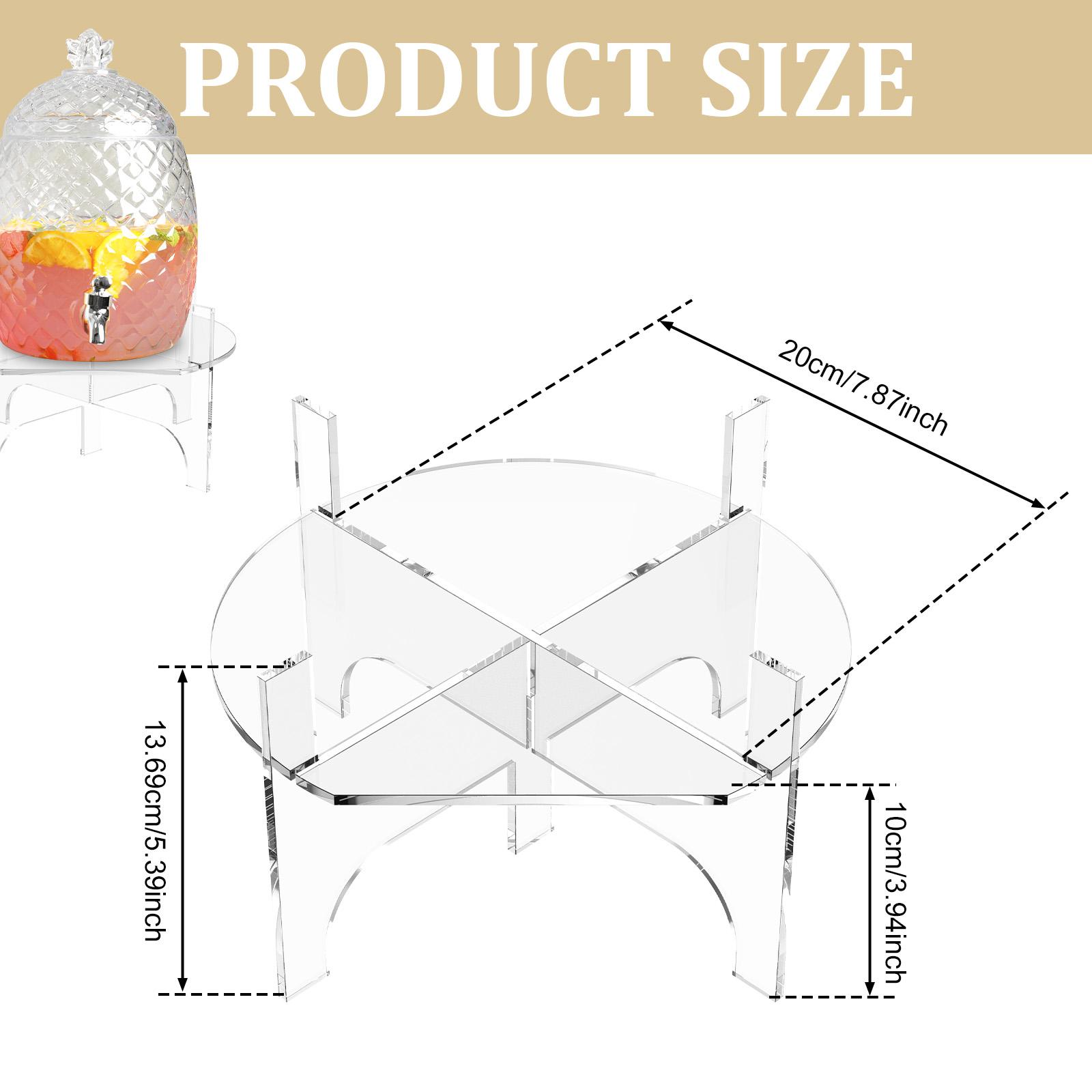 Акриловая подставка для диспенсера для сока Устойчивая подставка для кувшина Держатель Легко устанавливается Подставка для диспенсера для воды Подставка для диспенсера для напитков Дом L&1-tier