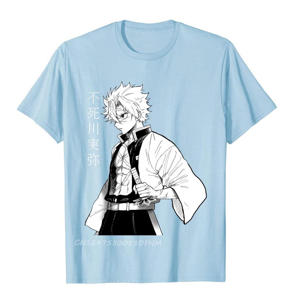 Classic Photo Sanemi Demon Anime Premium Cotton Boy Top T-Shirts Japan Style Tops T Shirt Funny Normal