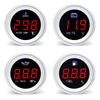 52mm Water Temperature Gauge Car Digital Meter LED Display Fuel Level Gauge Voltmeter Oil Pressure Gauge with Alarm Function
