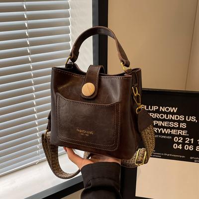 Bucket Bag Women's New Broadband Shoulder Messenger Bag Handbag