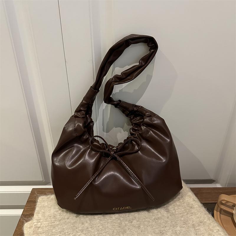 Shoulder Bag for Women Soft Foldable Vegan Leather Crossbody Bags Tote Hobo HandBag Underarm Purses Slouchy Hobo Bags and Tote Bag Women's Y2K Purse