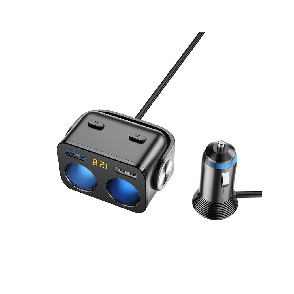 

Universal Mobile Phone Fast Car Charger Indicator Light Portable Electronic Smartphone Dual USB Ports Laptop Tablet Charging