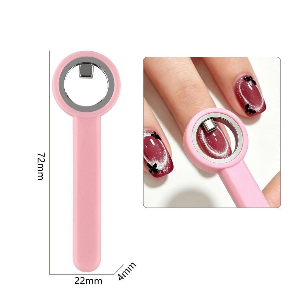 

Upgrade Circular Cat Eye Magnets DIY Magnetic Nail Magnet New Hollow Cat Eye Magnet розовый