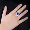 Open Mouth Domineering Sapphire Ring Plated with 18K White Gold and Diamond Inlaid with Colorful Treasure Men's Ring 2026