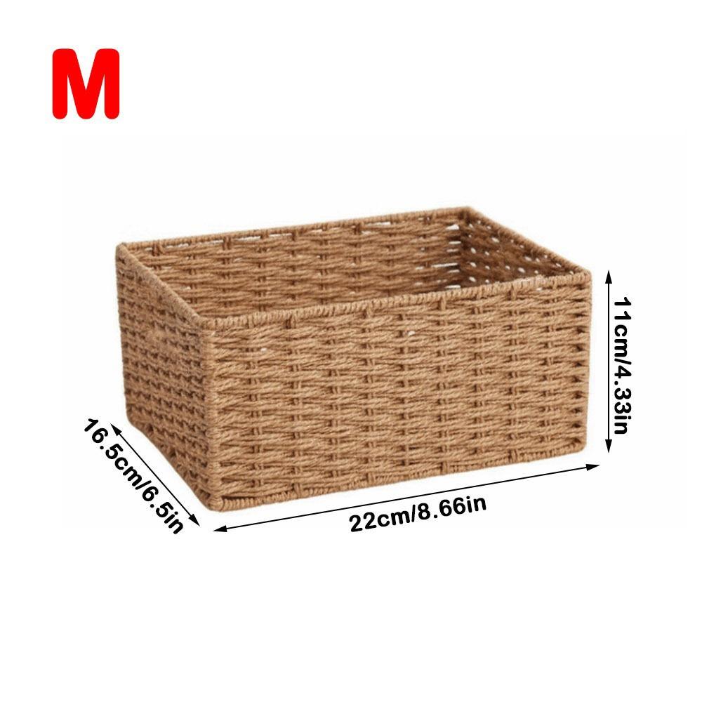 New Large Capacity Woven Storage Basket Handmade Reusable Snack Sundries Organizer Clothing Storage Basket