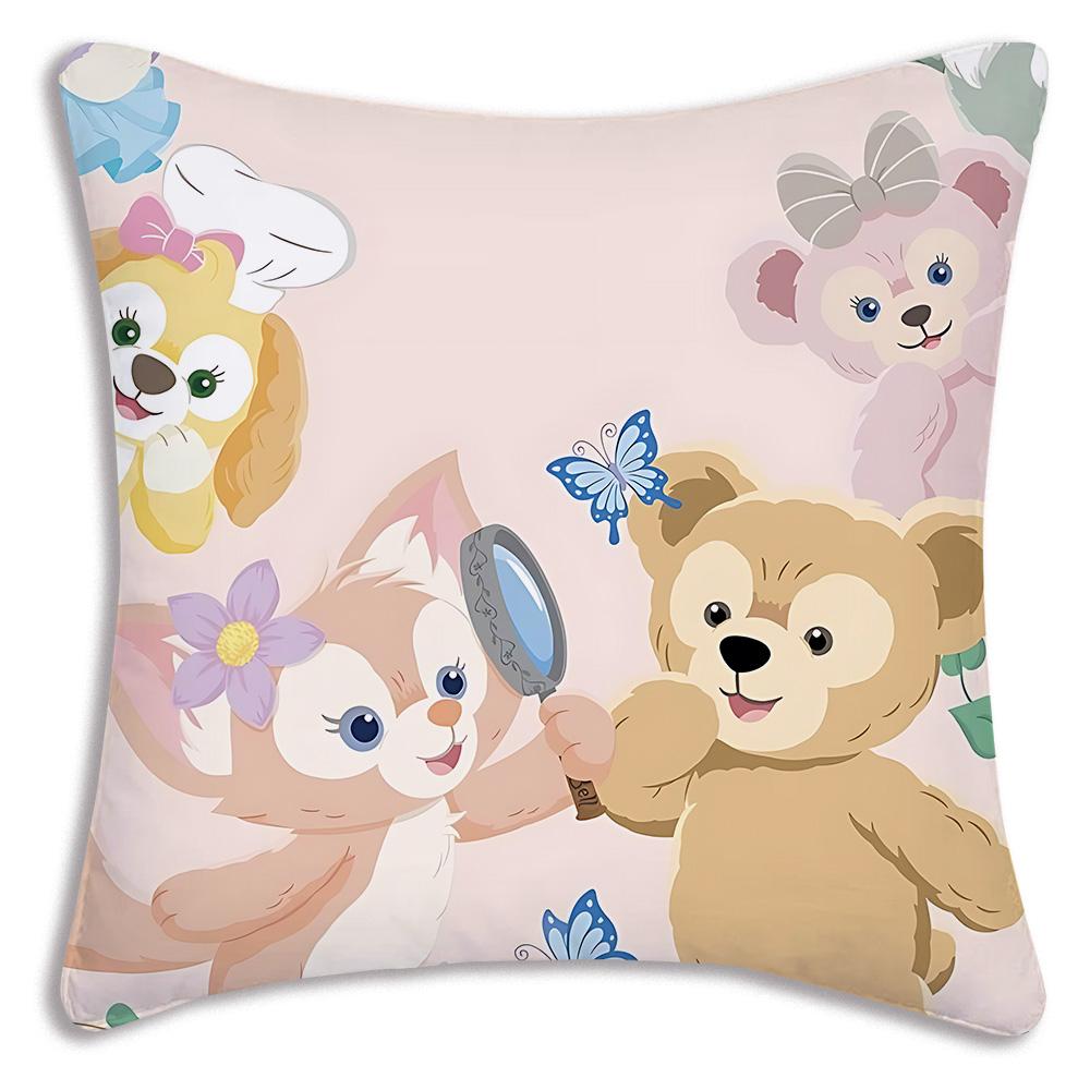Hot Anime Bears - Duffys Pillow Covers Cartoon Sofa Decorative Home Double-Sided Printing Short Plush Cute Cushion Cover