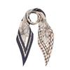 Daks Navy Check Flower Diamond Silk Scarf Dcsc6f351n2